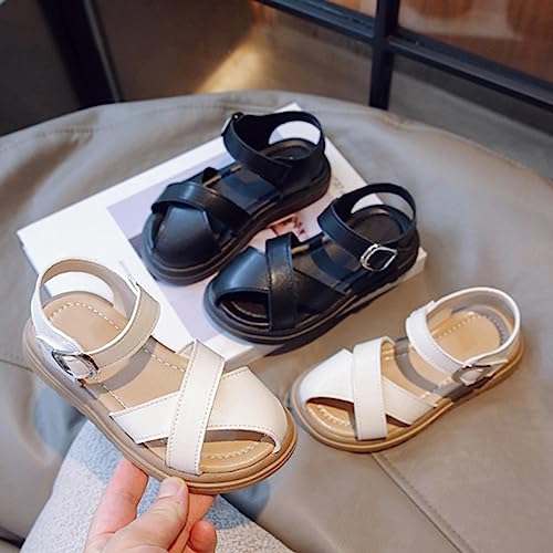 Strap Kids Girls Sandal Casual Solid Color Rubber Sole Alternate Vamp Metal Buckle Birthday Party School Girl Shoes3