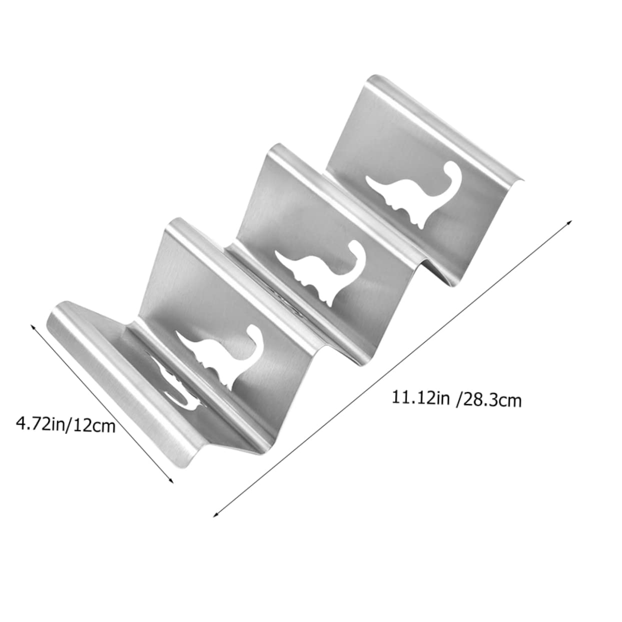 SOLUSTRE Stainless Steel Taco Holder Rack Metal Burrito Stand for Vertical Serving Easy Cleaning Design Compact Storage for Tacos Fajitas and Burritos