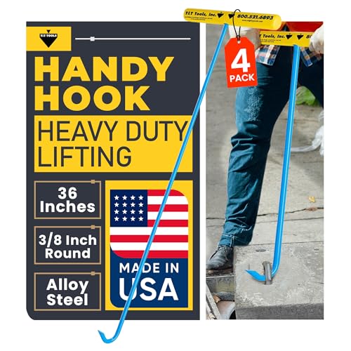 T&T Tools 36-Inch Handy Hook Lift Tool - 3/8" Round Pump Hook End - 4 Pack