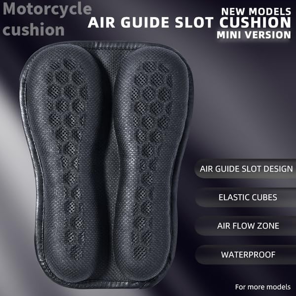 Universal Motorrad Gel Sitzkissen Sitz Sitzauflage Sitzpolster Stoßdämpfende Einlage Gelkissen Rutschfeste Sitzpolster Auflage für Lange Fahrten Touring Alltag