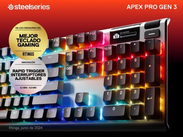 Teclado Gamer SteelSeries Apex Pro Gen 3 USB-C RGB miniatura 7