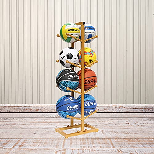 Basketbalwagen Ballenrekhouder Dubbelzijdig Vloerstaand, Basketbal Voetbal Volleybal Sport Ballenrek voor School en… - Image 2