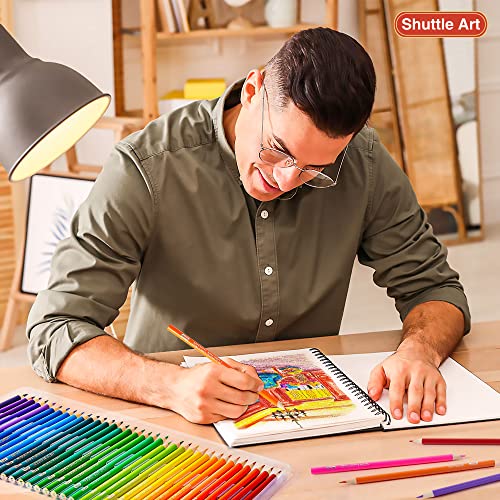 Shuttle Art 136 Coloured Pencils , Soft Core Colouring Pencils Set For Adult Colouring Books, Doodling, Sketching, Drawing, Art Supplies #TOP5
