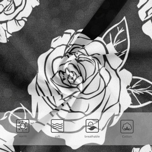 Toddler Underwear Custom 2t Cotton Panties for Girl Pattern Briefs Underpants White Roses Black3