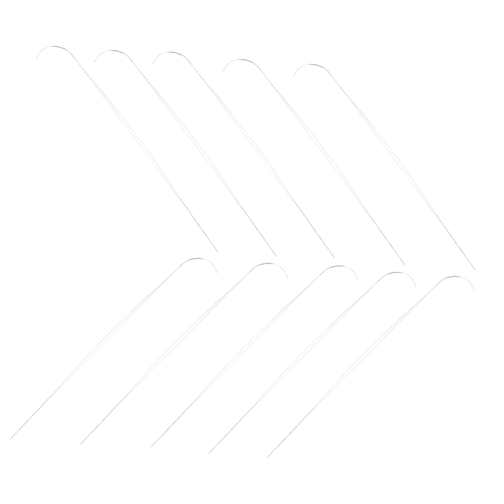 Gogogmee Open Loop Beading Needles 10pcs Pack Bead Threaders for Jewelry Twisted Wire Needles Ideal for DIY Projects