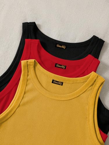 Image of Tops for Women Crop Top for Women's Tank Activewear Tee Sports Western Casual Cotton Camisole Pack of 3 Combo