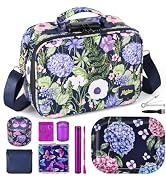 MAICHENG Storage Bag with Combination Lock Large Storage Container Cosmetic File Organizer Case M...