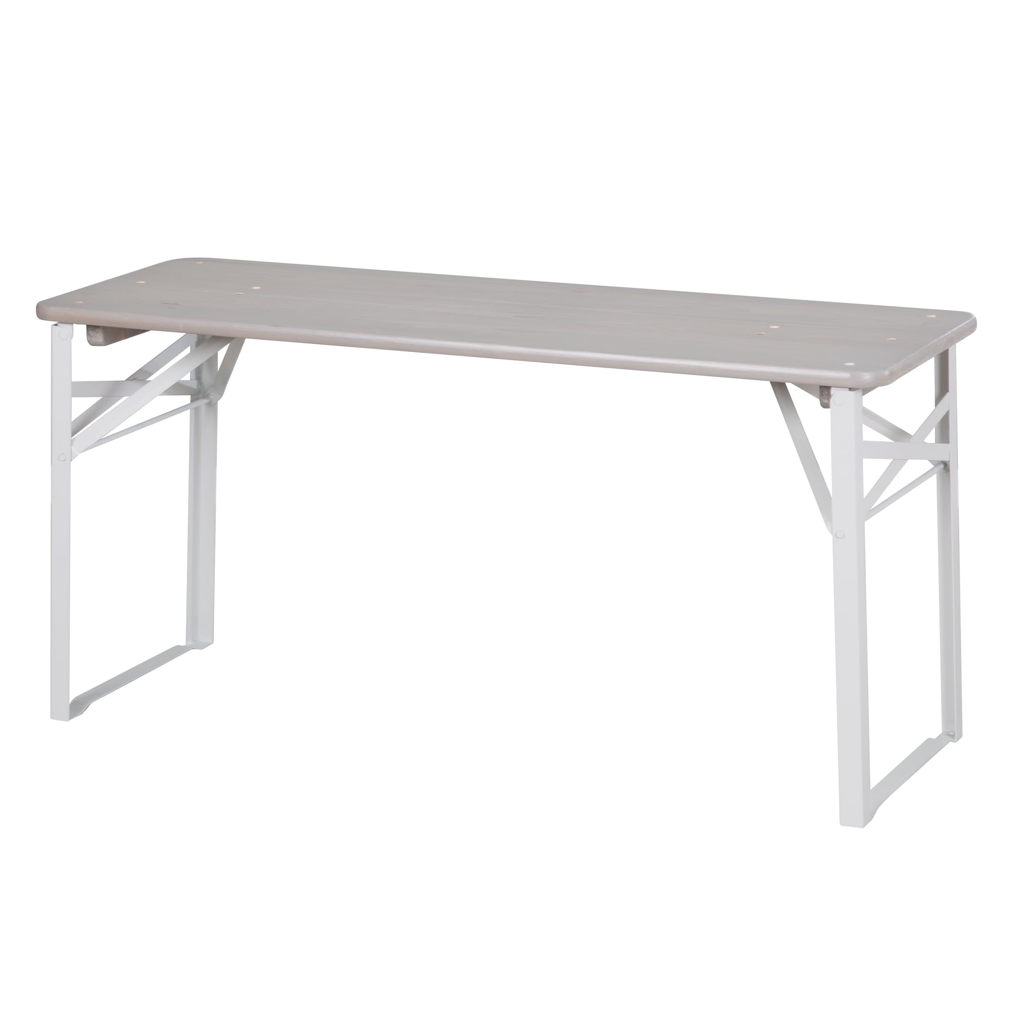roba Table et 2 Bancs de Jardin pour Enfants dès 2 Ans - 4 Places - Bancs Pliants et Table Rectangulaire Pliante - Ensemble de Camping en Bois Massif Gris