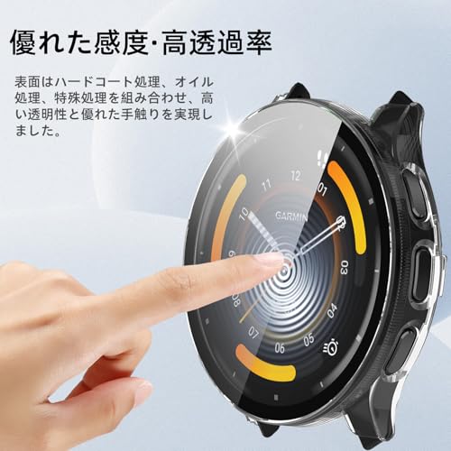 Image of For Garmin Venu 3S Protective Case, Lightweight PC+Tempered Glass Cover, 9H Hardness, Easy Installation, All-in-One Protection, Anti-Scratch, Shockproof, HD High Transmittance