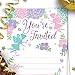 Fairy Girls Birthday or Baby Shower Invitations (20 Count) With Envelopes