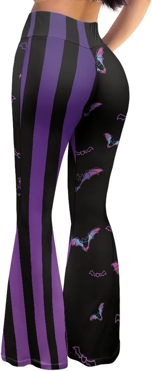 High Waist Bodysuit Ethnic Halloween Yoga Pants Flare Bootcut Yoga Pants for Women Outdoor Party