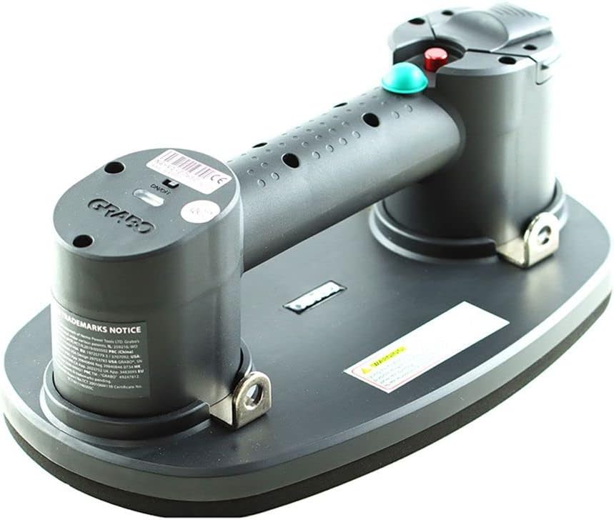DortechGrabo Plus Electric Vacuum Lifter with Gauge and Carry Case, Black