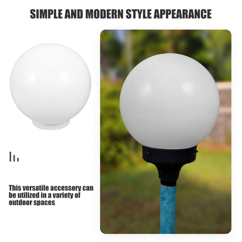 Pantalla De LáMpara AcríLica EsféRica 11.81In Cubierta De Luz De Globo Repuesto Para JardíN Exterior Y Patio DecoracióN Moderna
