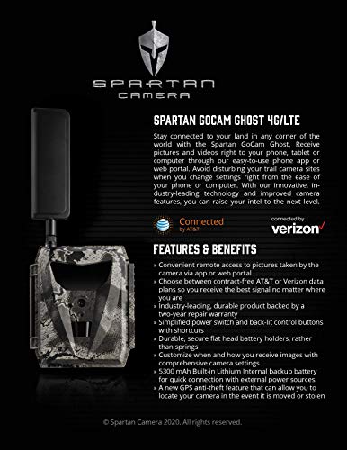 Spartan Ghost Verizon 4G LTE Cellular Camera with Mount