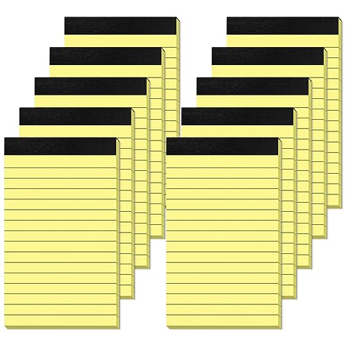 Blocs-notes jaunes 7,6 x 12,7 cm à lignes pour structurer vos idées claires
