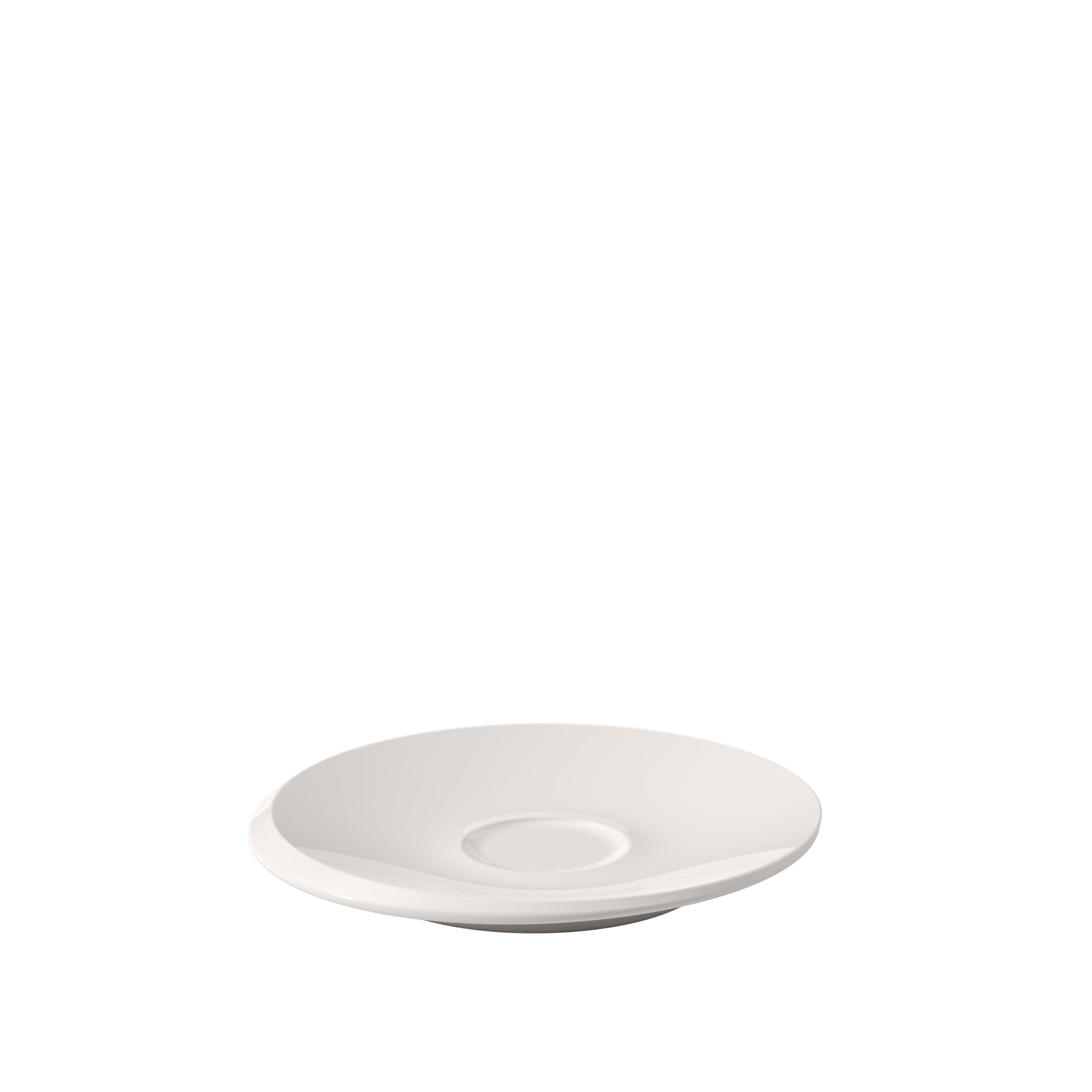 Villeroy & Boch - NewMoon Mocha/Espresso Saucer, Beautifully Shaped Saucer for Espresso and Mocha Cups Made from Premium Porcelain, Dishwasher Safe, White