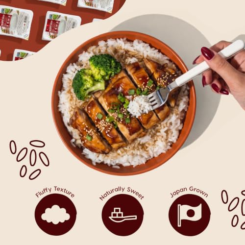 Image of IRIS Instant White Rice, 10PK, Japanese Short Grain Vegan, Microwave 80 sec