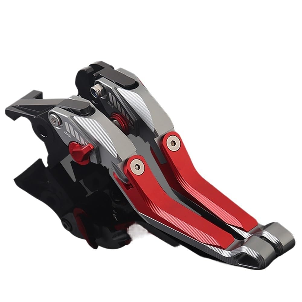Zdgxfhsrh Red Motorcycle Brake Clutch Levers Motorcycle Accessories Adjustable Bre Handles Clutch Levers For Ya&Maha Yzf R15m 2022 R15 M 2023 2024 Folding Extendable(Red)