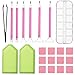 Produktbild Diamant Stickerei Werkzeug DIY Malerei Diamant Stich Set mit Pinzette, Kleber, Kunststoffschale, Diamant Stickerei Box, für Nail Art und Diamant Stickerei, 22 Stücke Werkzeug Set