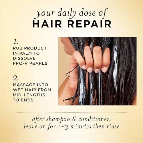 Pantene Miracle Rescue Deep Conditioner with Melting Pro-V Pearls - For Dry, Damaged, or Color-Treated Hair - Intense Moisture & Repair - 8.0 Oz - Image 5