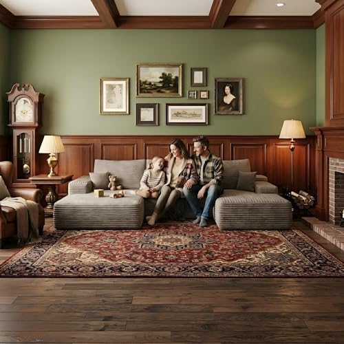 Image of 107 inch Cloud Sectional Sofa Boneless Couches with Chase