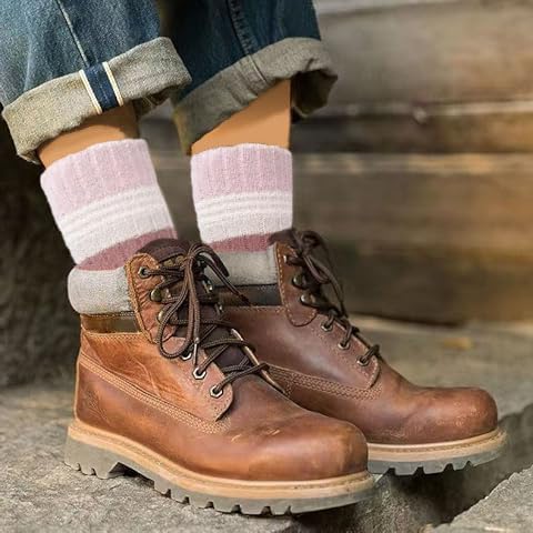 Lucky Brand Women's Soft Boot Socks, Rose/Cream/Multicolor, Size 5-10