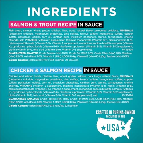 Purina ONE Natural,High Protein Cat Food Variety Pack,Chicken,Tuna,Salmon and Trout Recipes - 3 oz. Cans,(Pack of 48) - image 7