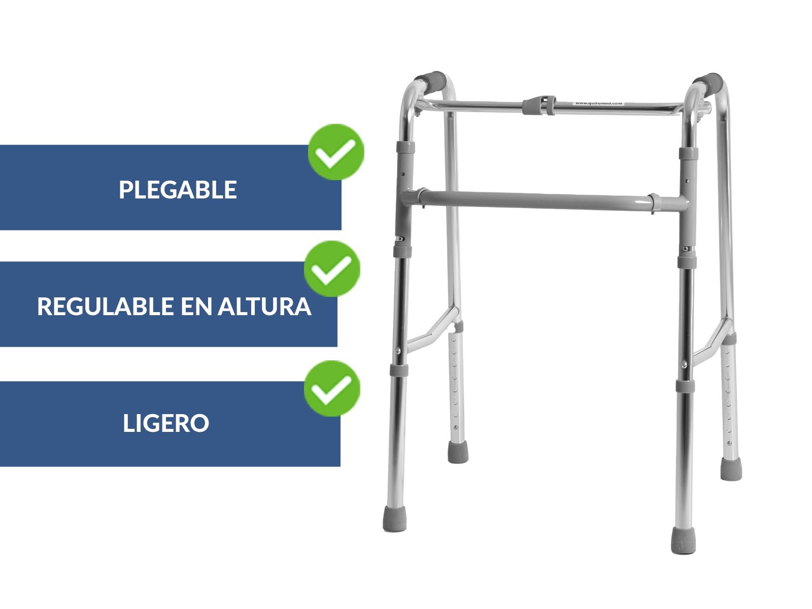 QUIRUMED Deambulatore pieghevole e leggero per anziani