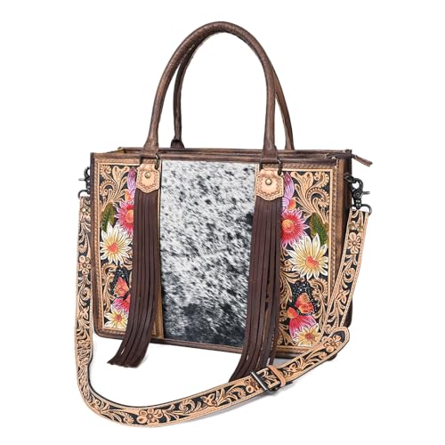 American Darling Hand Tooled Leather Briefcase for Women