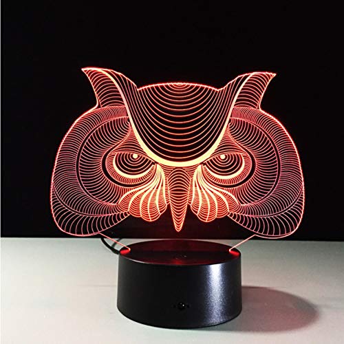 Owl Shape 3D Led Night Light Baby Room Decoratetion Lamp