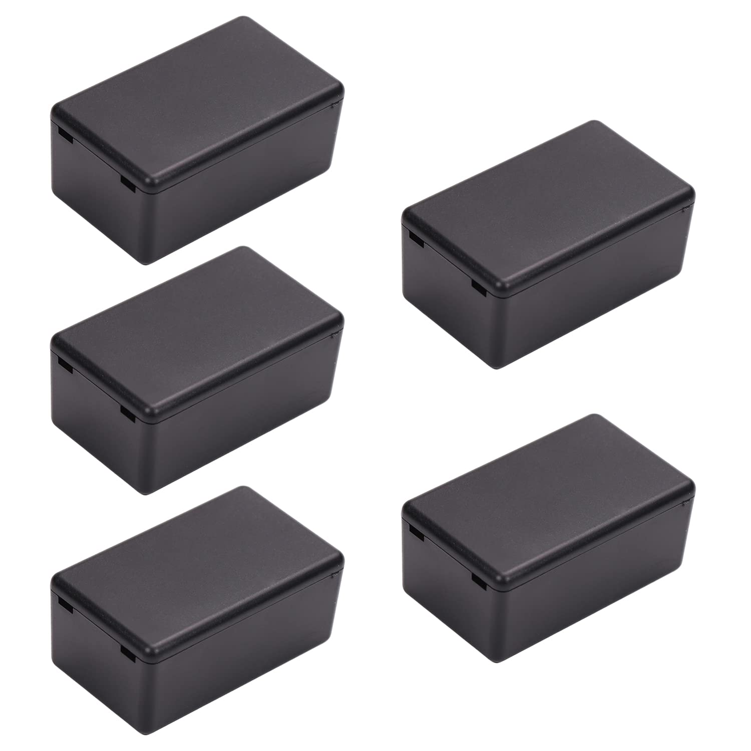 Yinpecly 5pcs Electronic Junction Box ABS Plastic Junction Project Box Enclosure Circuit Board Small Box 60x36x25mm Black