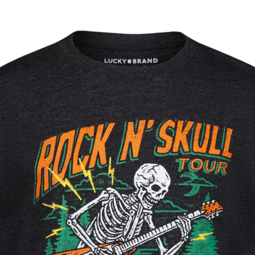 Image of Lucky Brand Boys' Short Sleeve Graphic Crew Neck T-Shirt, Soft, Comfortable, Relaxed Fit