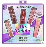 L.A. COLORS 5pc All Is Bright Lip Color Set, Lips Do Matter, 1 Count (Pack of 1)