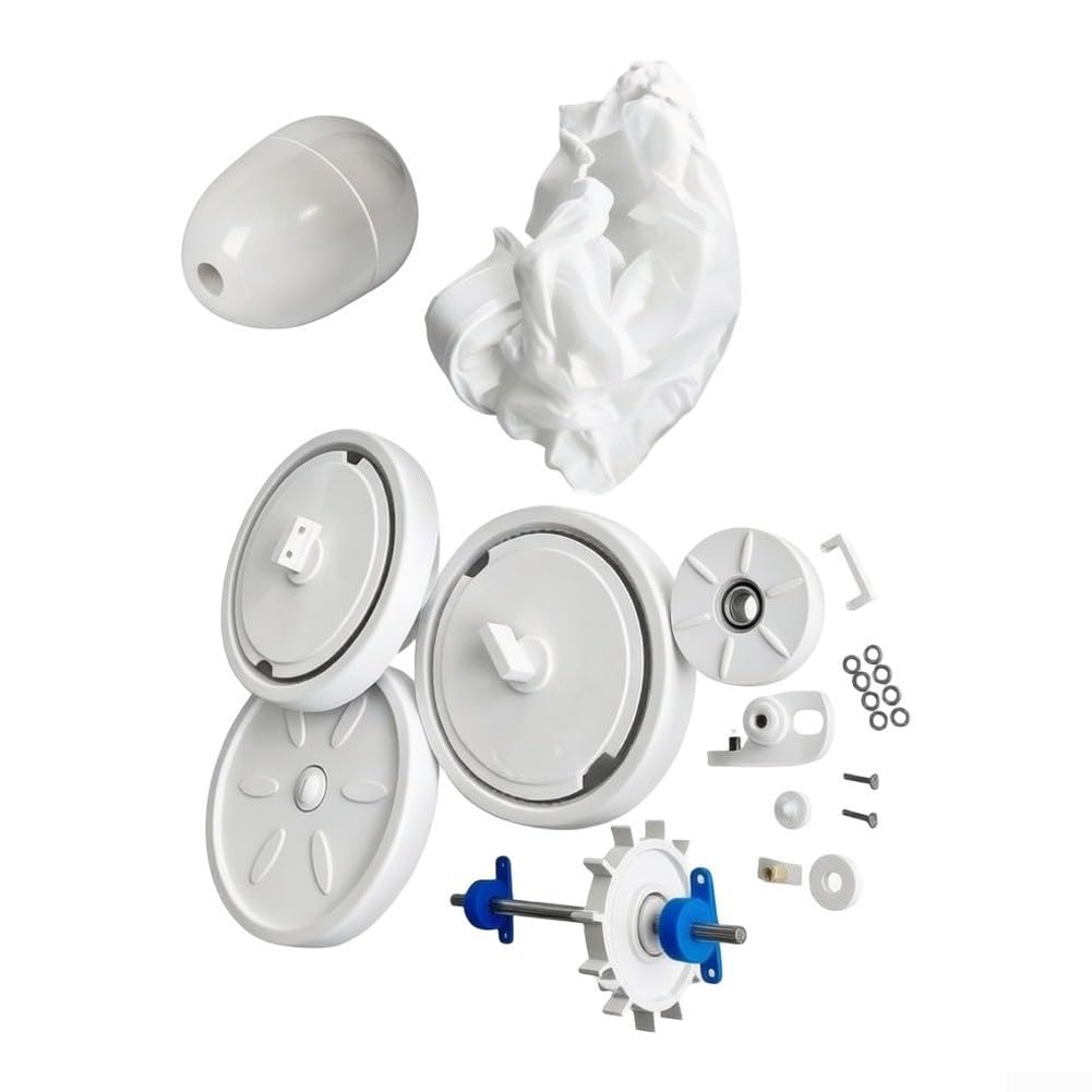 Piezas de repuesto para Polaris Pool Cleaner modelos 180 y 280 con rueda loca C16 turbina C86 y kit de reparación de cabezal flotante A20, color blanco