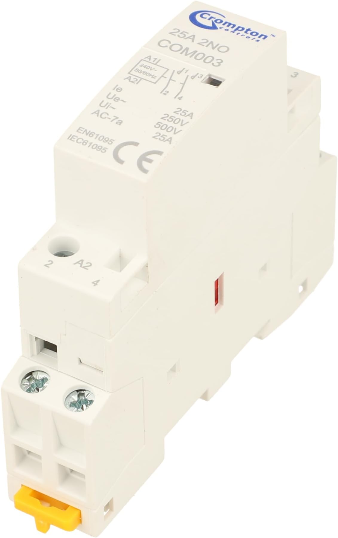 CC25A1MC2NO | COM003 | CROMPTON CONTROLS 25A 1 Modular CONTACTOR 18MM 2 Pole 2N/O