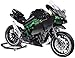 836 Teile Technik Motorrad Bausteine Modell für Kawasaki H2R, Rennmotorrad Motocross Bausteine Kompatibel mit Lego (836 pcs)