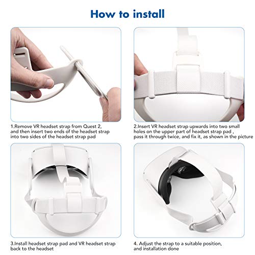 KIWI design Headset-draagriem Compatibel met Quest 2 VR-headset, vervanging voor Elite-riem en vermindering van… - Image 7