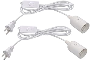 Retro Plug in Hanging Light Kit, 9.8 FT Dimmable Industrial Pendant Lights...