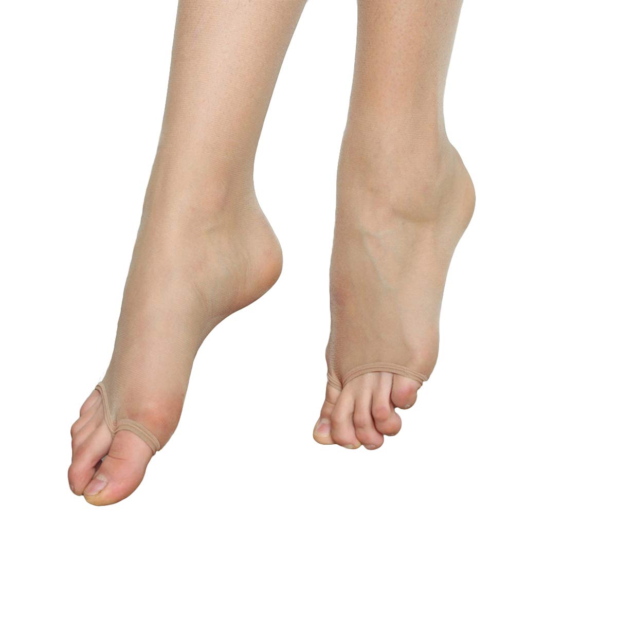 Blostirno Women's Summer Tights Ultra-sheer Pantyhose Invisible 10 Denier (10 Den Tan Nude Toeless US-S/M/ASIAN M/L)