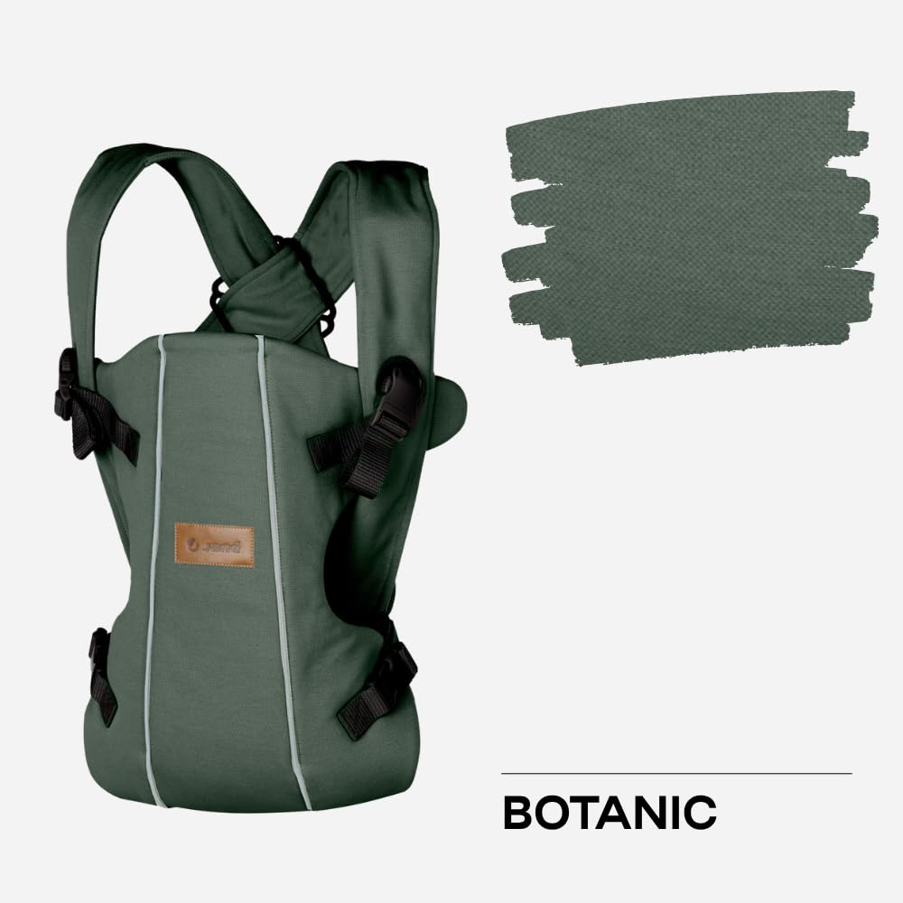 Jané Dual, nosidełko dla niemowląt, ergonomiczny plecak dla niemowląt, do 15 kg, 3 pozycje, oddychający i wyściełany, zielony