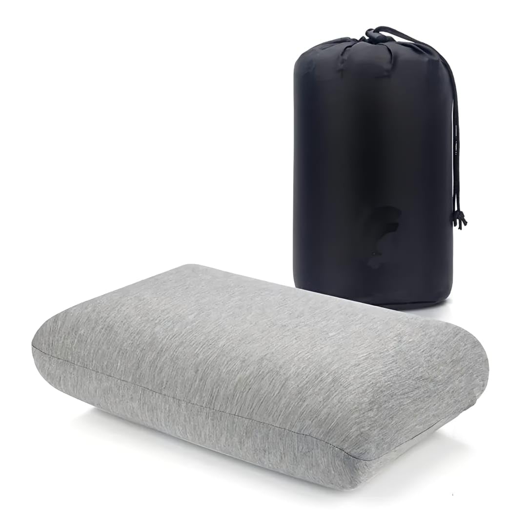 mydeary Memory Foam Travel Pillow – Ergonomic Neck Support, Velvet Cover, Compact & Washable – Ideal for Flights, Camping & Office Naps