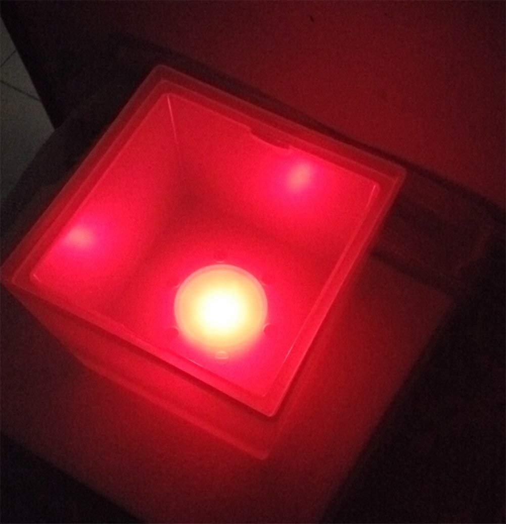 Eiskübel Led, Sektkühler Getränke Bar Ice Bucket Eiskübel, Led Eiskübel Lichter Quadrat Reagenzglas Topf Rotwein Champagner Eimer Beständig Gegen Eiswein Cocktail Licht Weinregal Bar, NA