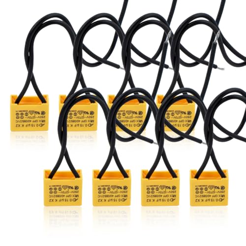 Innfeeltech 8 unidades Condensadores de seguridad 0.15uF 275V X2 Supresión de condensadores de interferencia de modo diferencial 18 * 14.5 * 8.5mm, Pitch P 110/150mm