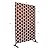 Metal Privacy Screen 76" H×48" W Decorative Outdoor Divider with Stand Panels Outdoor Privacy Screens Freestanding for Outside Patio Garden Backyard(Rust Red)