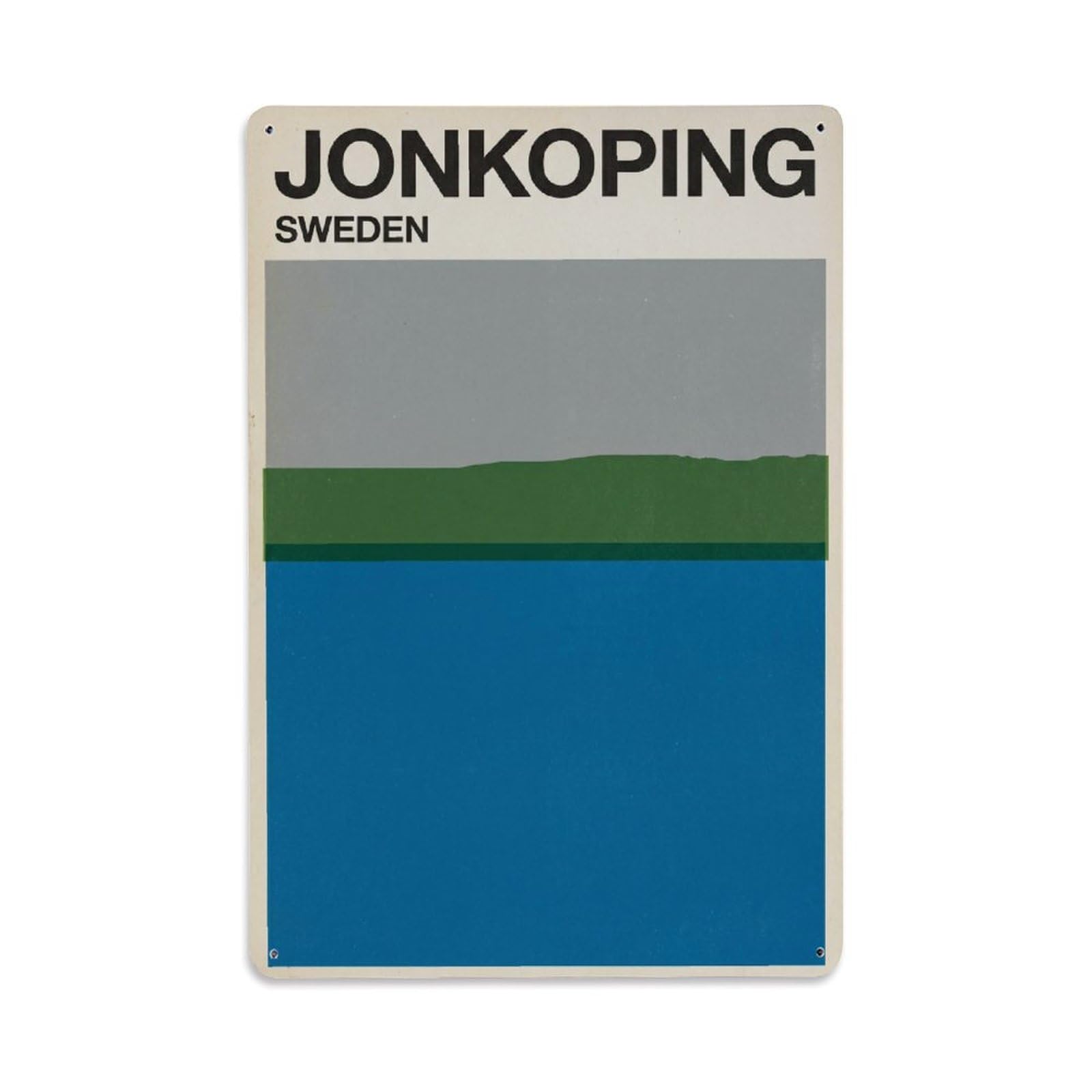 Sweden Jonkoping Travel Metal Tin Sign