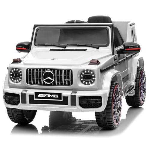 LALAHO Voitures électriques pour Enfants Mercedes Benz G63 AMG avec Véhicule Électrique 12V Télécommande 2.4G, Véhicule électrique Enfant 2 Portes avec...