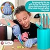 TruChef 5-Piece Kids Cooking Chef Knife Set | Real Stainless Steel Knives with Peeler, Serrated Knife & Holder | Kids Safe Rounded Tips, Easy-Grip Handles | Kitchen Knife Set (5 pcs, Aqua) #3