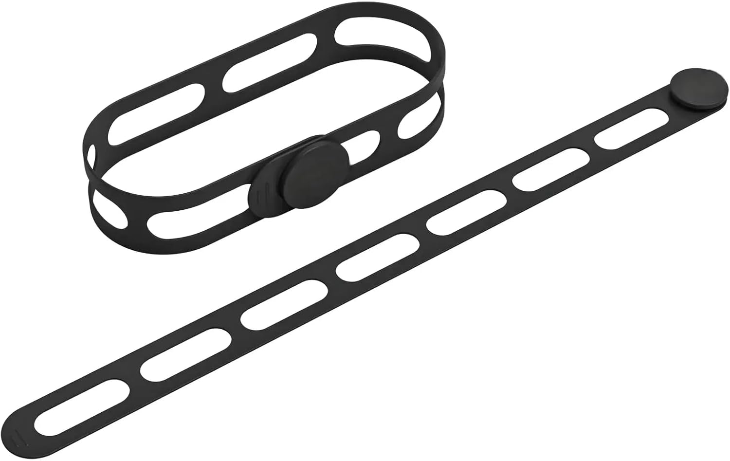 Silicone Latch Strap for Locking Pot Lid, Bento Box, Adjustable length, Reusable Elastic Self-Lock Silicone Tie for Bundling or Organizing Curtains, Cords, Yoga Mat, Camping Mat