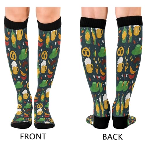 Popcorn Compression Socks for Women Men Circulation Long Socks for Running Cycling Athletic Nurse2