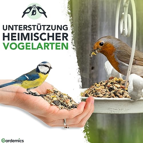 Gardemics Vogelfutter Wildvögel Ganzjährig 10 Kg - Vogelfutter mit Erdnüssen & Sonnenblumenkerne - Wildvogelfutter Ganzjahresfutter für Artenvielfalt im Garten – Bild 6